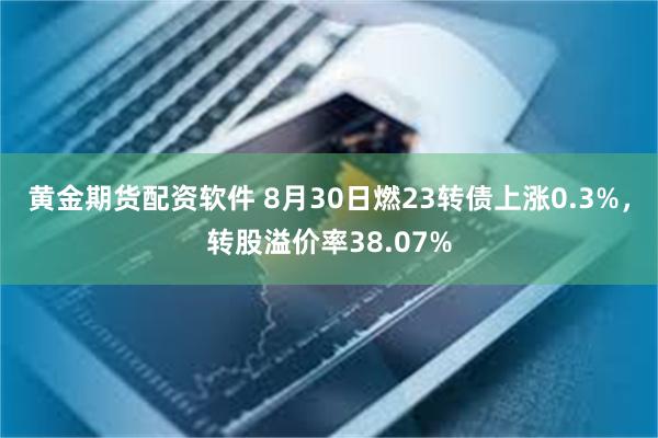 黄金期货配资软件 8月30日燃23转债上涨0.3%，转股溢价率38.07%