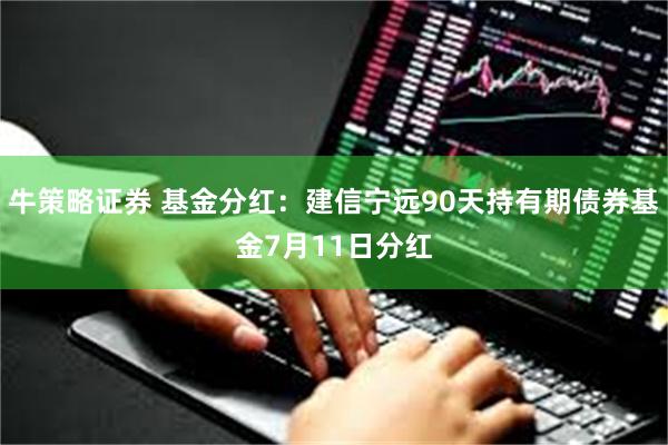 牛策略证券 基金分红：建信宁远90天持有期债券基金7月11日分红
