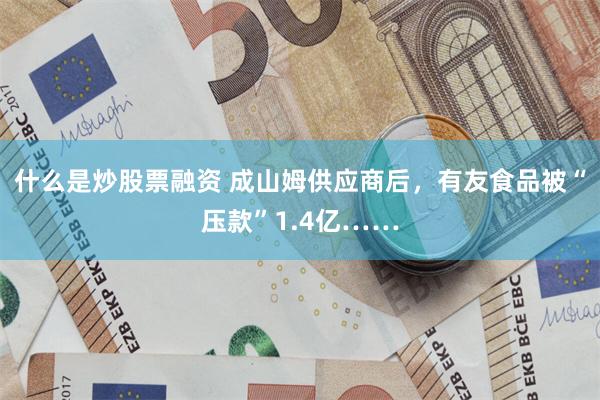 什么是炒股票融资 成山姆供应商后，有友食品被“压款”1.4亿……